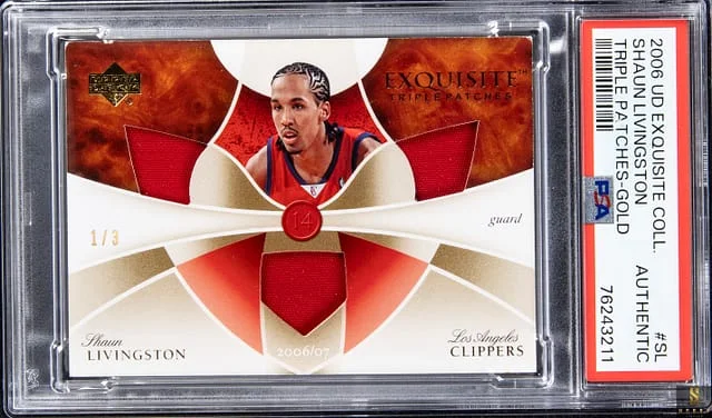 2006-07 Upper Deck Exquisite Collection Shaun Livingston Triple Patches Gold #ETP-SL card image