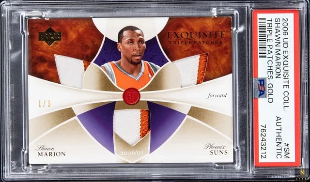 2006-07 Upper Deck Exquisite Collection Shawn Marion Triple Patches Gold #ETP-SM card image