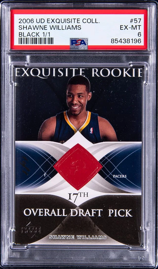 2006-07 Upper Deck Exquisite Collection Shawne Williams Black #57 card image
