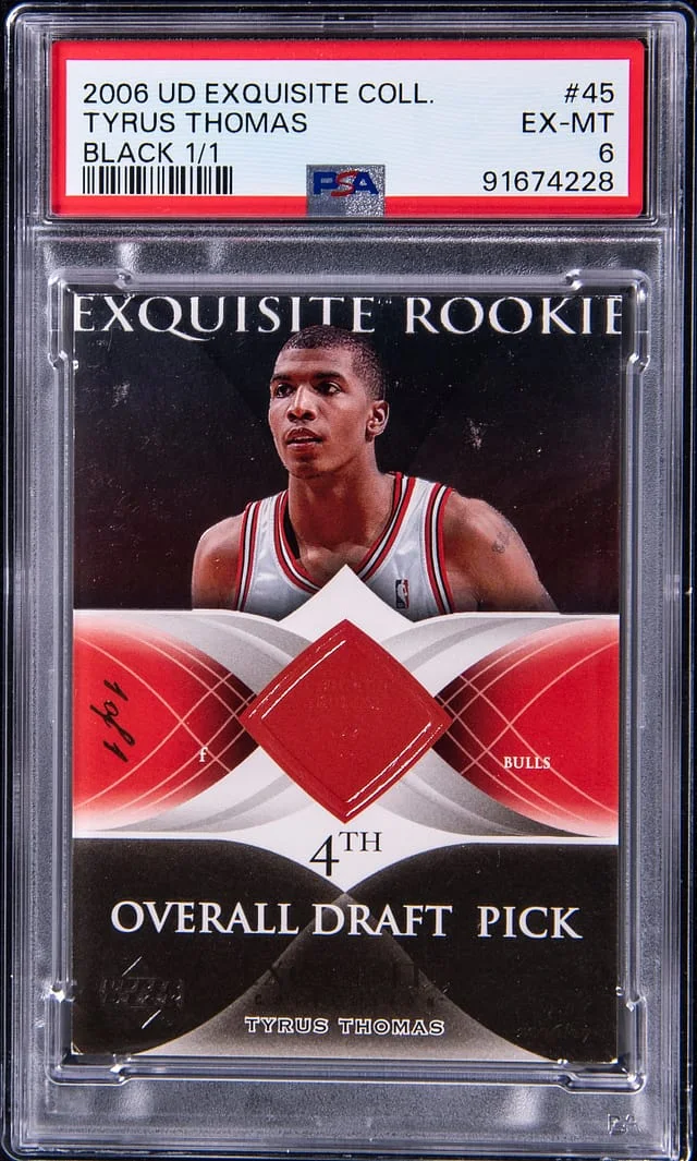 2006-07 Upper Deck Exquisite Collection Tyrus Thomas Black #45 card image