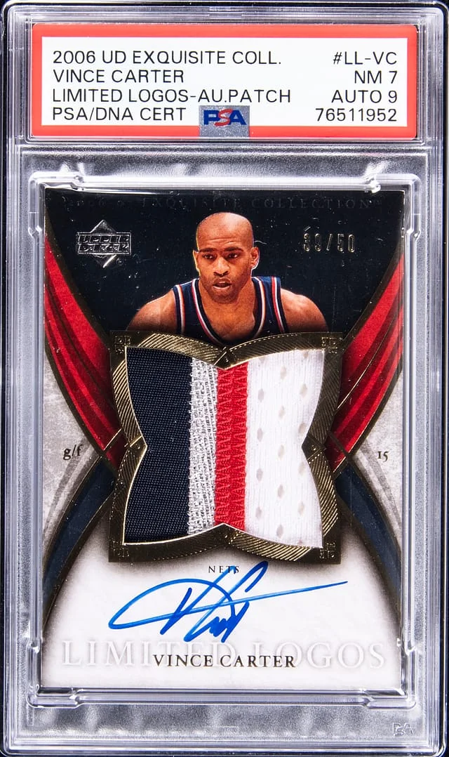 2006-07 Upper Deck Exquisite Collection Vince Carter Limited Logos Autograph Patch #LL-VC card image