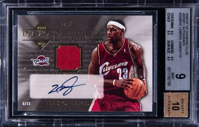 2006-07 Upper Deck LeBron James Diamond Club Jersey Autograph #2006-DC card image