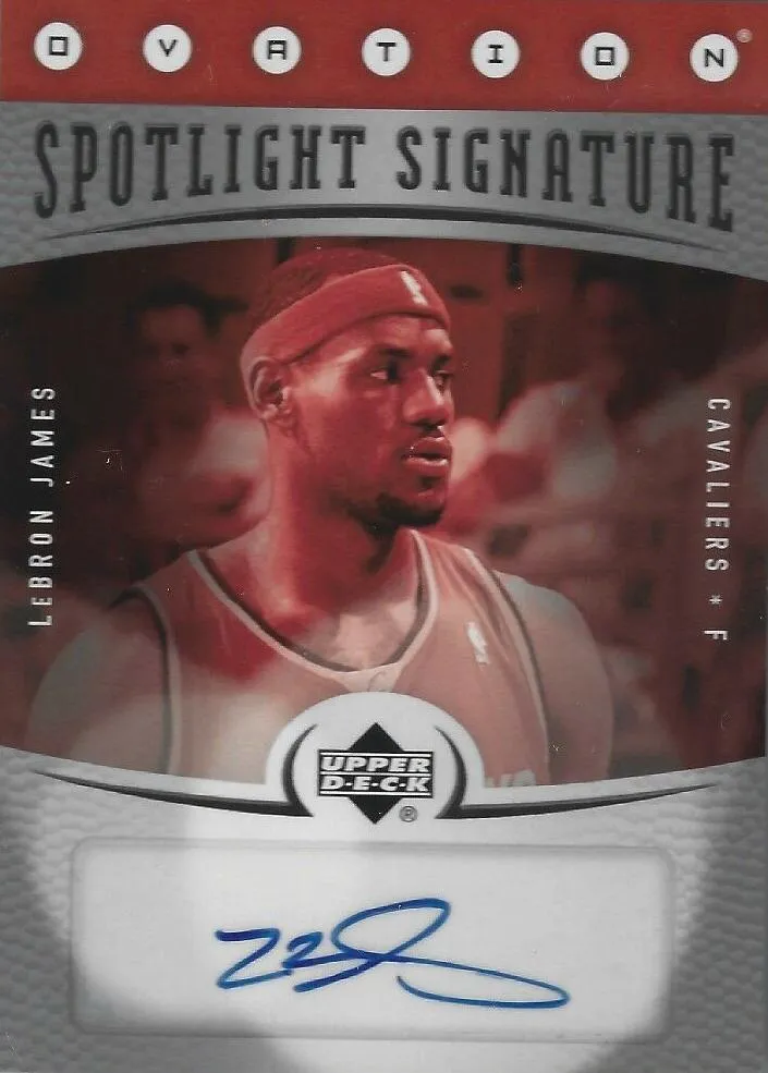 2006-07 Upper Deck Ovation Lebron James Spotlight Signature #SS-LJ card image