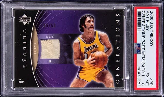 2006-07 Upper Deck Pat Riley Trilo3y Generations Past Memorabilia Patch #PM-PR card image
