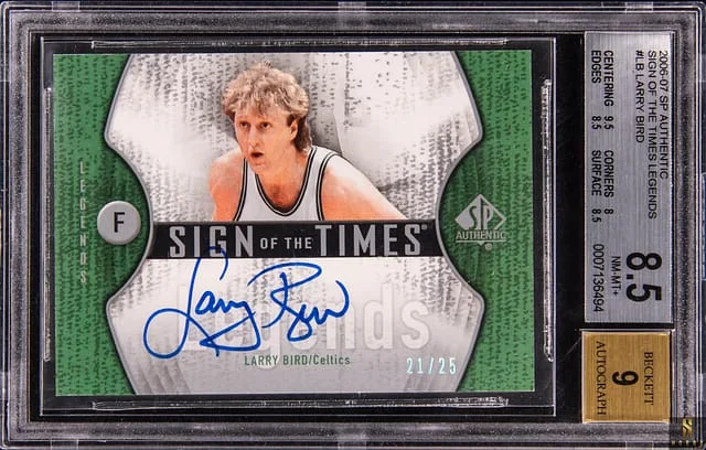 2006-07 Upper Deck SP Authentic Larry Bird Sign of the Times Legends #STL-LB card image