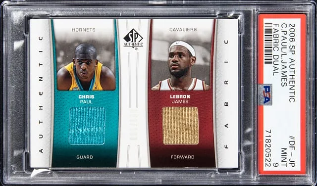 2006-07 Upper Deck SP Authentic LeBron James/Chris Paul Dual Fabric #DF-JP card image