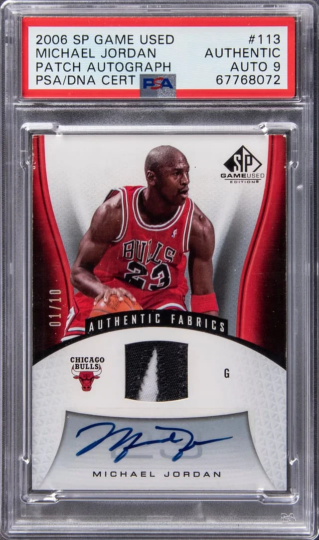 2006-07 Upper Deck SP Game Used Michael Jordan Patch Autograph #113 card image