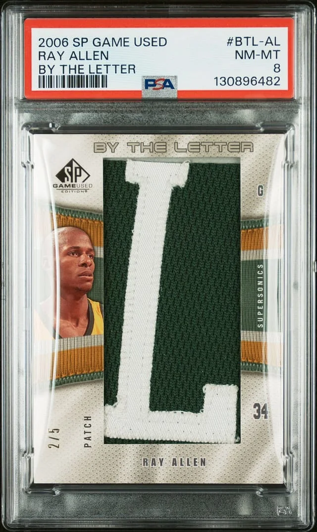 2006-07 Upper Deck SP Ray Allen Game-Used Game-Used By The Letter #BTL-AL card image