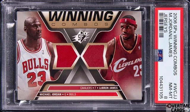 2006-07 Upper Deck SPx Michael Jordan/LeBron James Game-Used Winning Combos Jerseys #WC-JJ card image