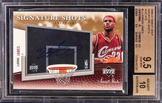 2006-07 Upper Deck Sweet Shot Lebron James Signature Shots Acetate #SSA-LJ card image