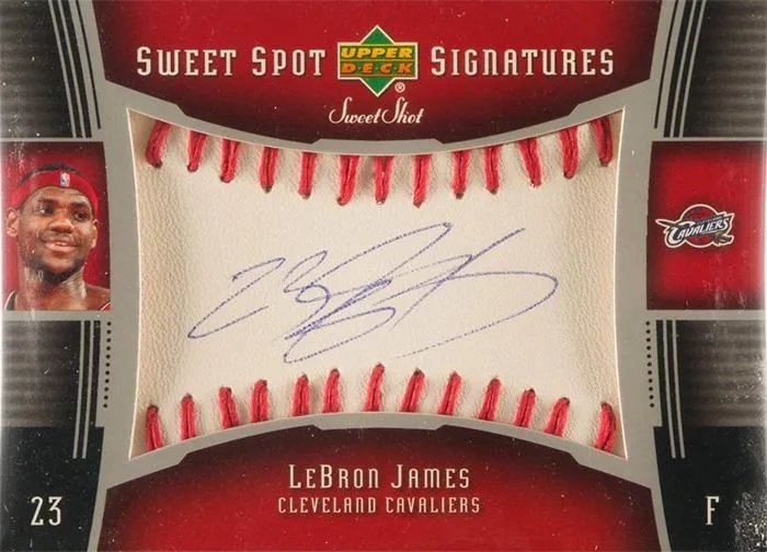 2006-07 Upper Deck Sweet Shot Lebron James Sweet Spot Signatures #SSS-LJ card image