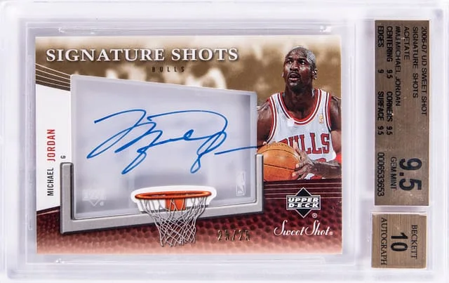 2006-07 Upper Deck Sweet Shot Michael Jordan Signature Shots Acetate #SSA-MJ card image