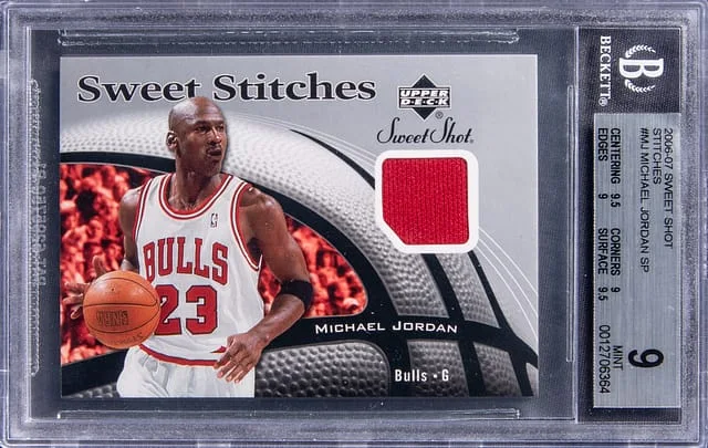 2006-07 Upper Deck Sweet Spot Michael Jordan Game-Used Stitches SP #SS-MJ card image