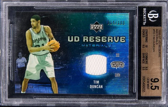 2006-07 Upper Deck Tim Duncan Reserve Materials #RM-TD card image