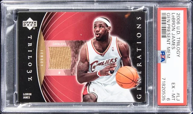 2006-07 Upper Deck Trilogy Lebron James Generations Present Memorabilia #PRM-LJ card image