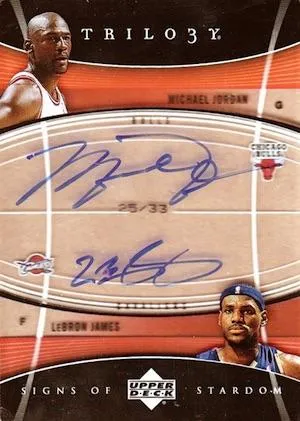 2006-07 Upper Deck Trilogy Michael Jordan Signs of Stardom Dual #SOS-JJ card image