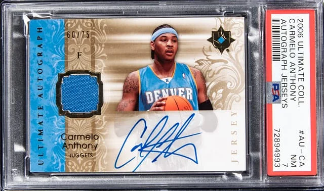 2006-07 Upper Deck Ultimate Collection Carmelo Anthony Autograph Jerseys #AU-CA card image