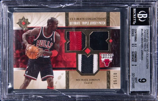 2006-07 Upper Deck Ultimate Collection Michael Jordan Game Used Patches Triple #UJ-MJ card image