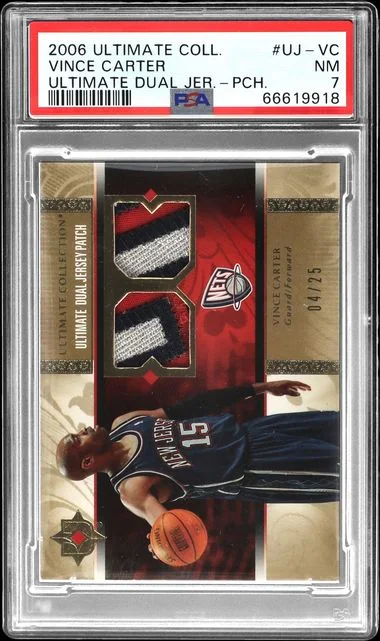 2006-07 Upper Deck Ultimate Collection Vince Carter Game-Used Ultimate Dual Jersey Patches #UJ-VC card image