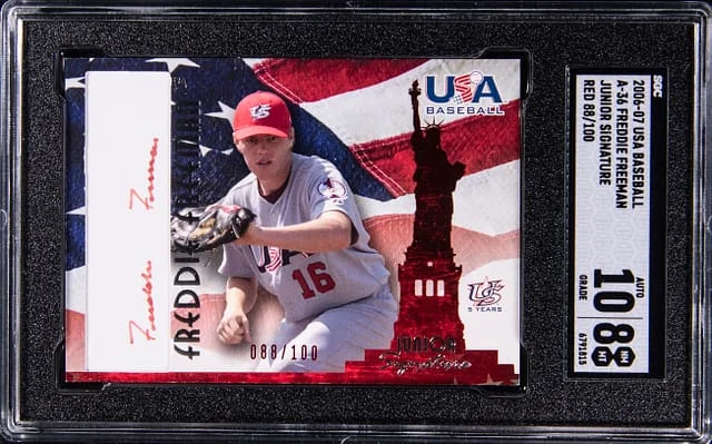 2006-07 USA Baseball Junior Signature Red Freddie Freeman #A-36 card image