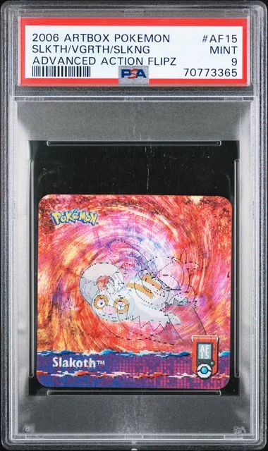 2006 Artbox Pokemon Advanced Action Flipz Slakoth/Vigoroth/Slaking #AF15 card image