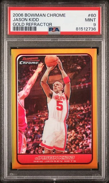 2006 Bowman Chrome Jason Kidd Gold Refractor #60 card image