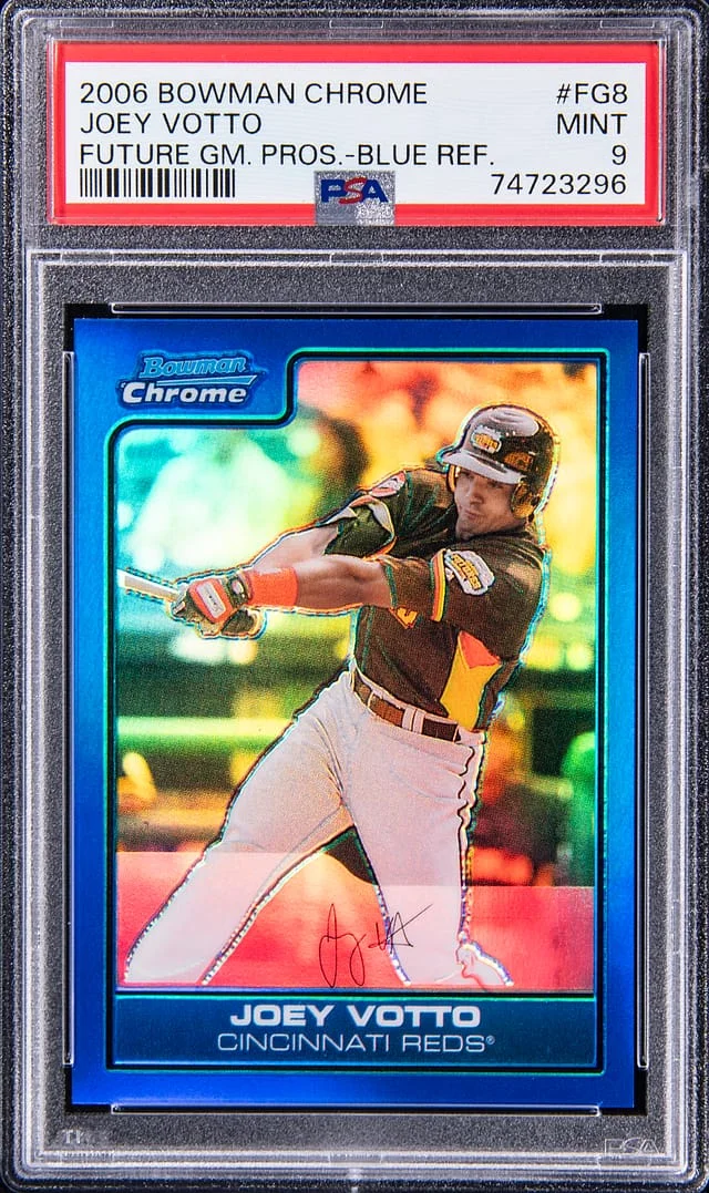 2006 Bowman Chrome Joey Votto Future Game Prospect Blue Refractor #FG8 card image