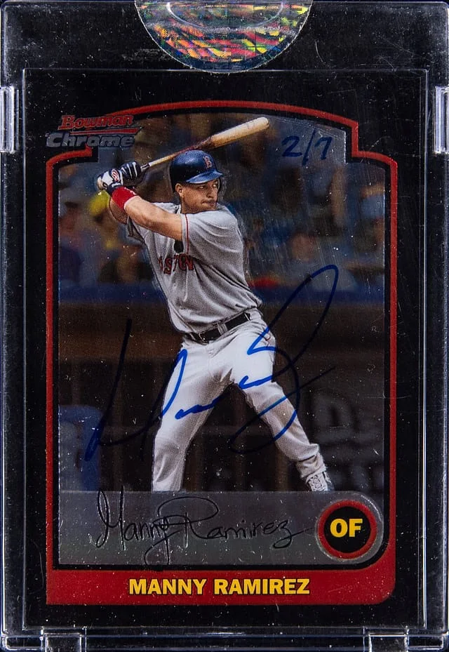 2006 Bowman Chrome Manny Ramirez 03 Bowman Buyback Autograph #83 card image