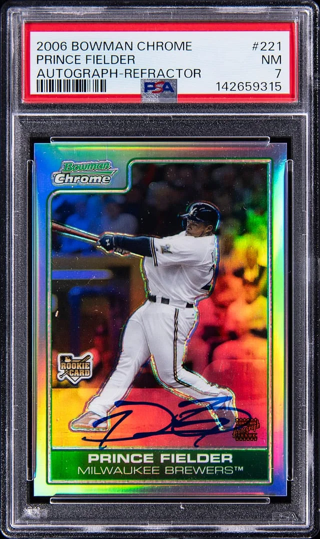 2006 Bowman Chrome Prince Fielder Autograph Refractor #221 card image