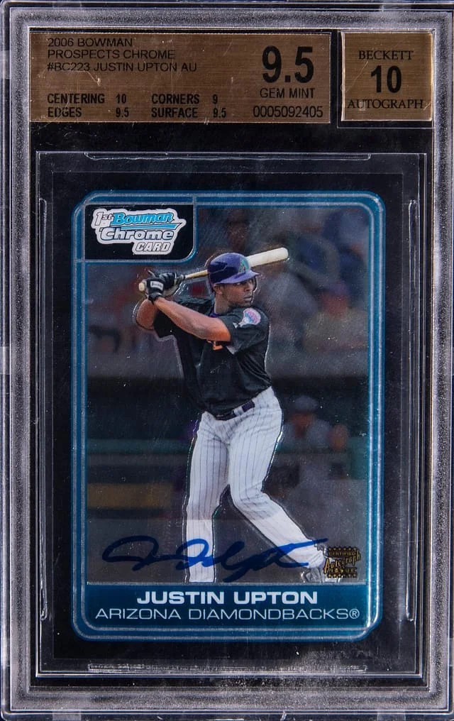 2006 Bowman Chrome Prospects Justin Upton Autograph #BC223 card image