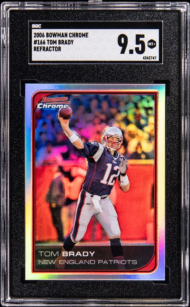 2006 Bowman Chrome Tom Brady Refractor #166 card image