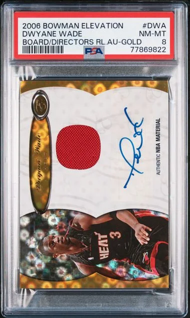 2006 Bowman Elevation Board Of Directors Relics Autographs Gold Dwa Dwyane Wade #no-number card image