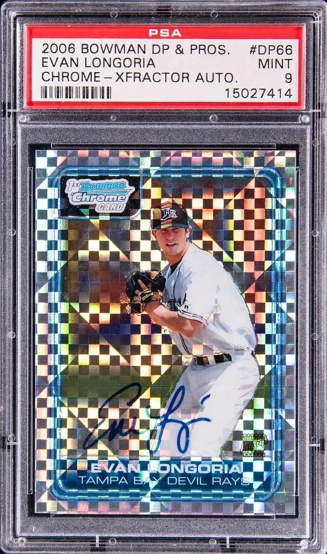 2006 Bowman Evan Longoria DraftPicks & Prospects Chrome Xfractor Autograph #DP66 card image