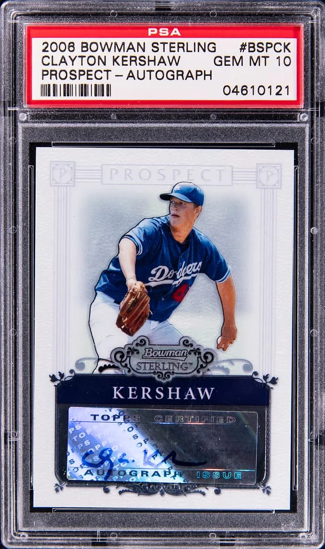 2006 Bowman Sterling Clayton Kershaw Prospect Autograph Refractor #BSPCK card image