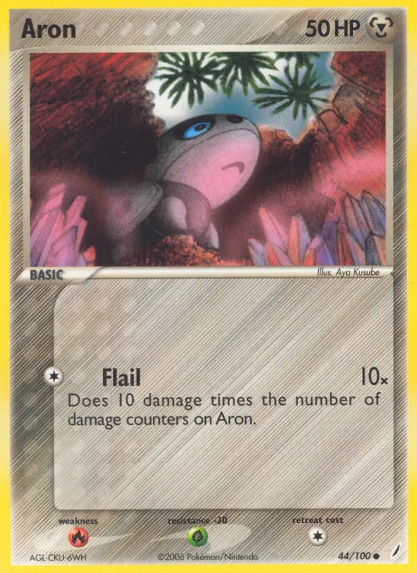 2006 Crystal Guardians Aron Common #044/100 Common card image