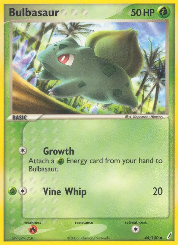 2006 Crystal Guardians Bulbasaur Common #045/100 Common card image