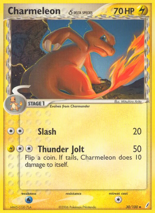 2006 Crystal Guardians Charmeleon δ #030/100 Uncommon card image