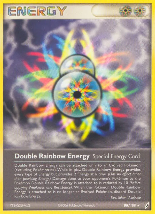 2006 Crystal Guardians Double Rainbow Energy #088/100 Rare card image