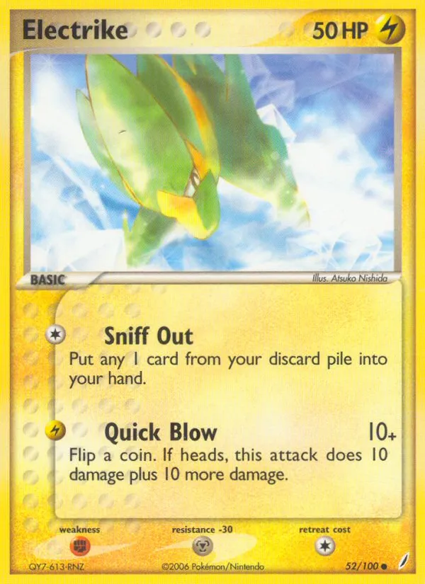 2006 Crystal Guardians Electrike #052/100 Common card image