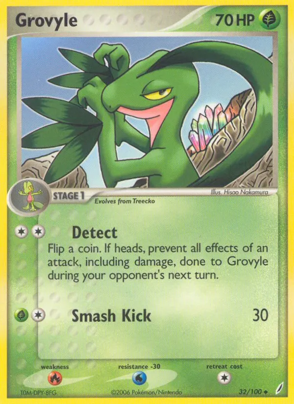 2006 Crystal Guardians Grovyle #032/100 Uncommon card image