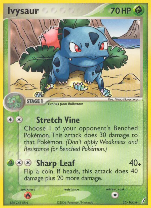 2006 Crystal Guardians Ivysaur #035/100 Uncommon card image