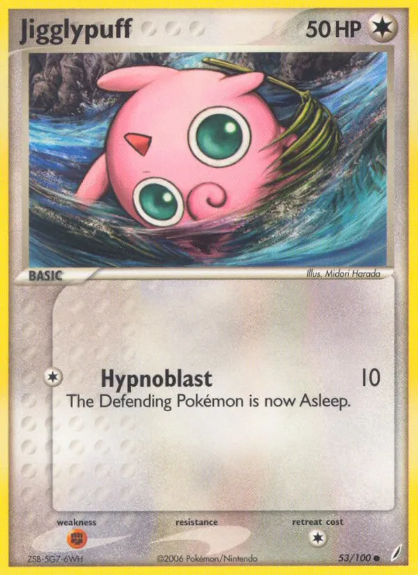 2006 Crystal Guardians Jigglypuff #053/100 Common card image