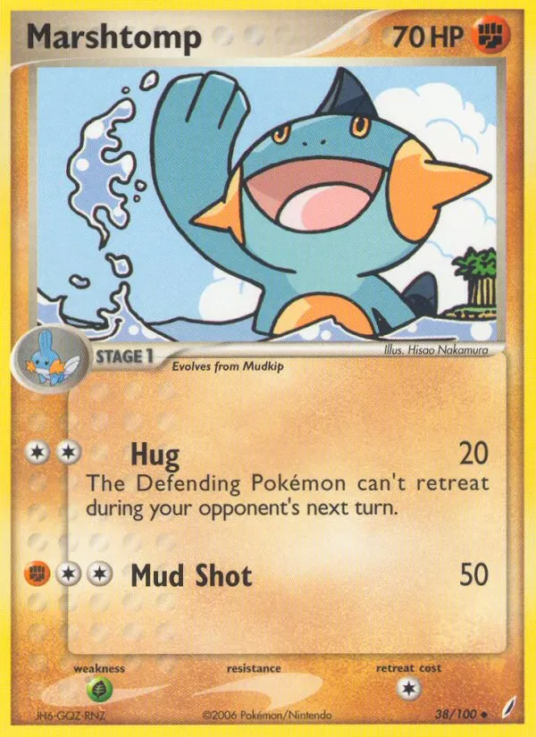 2006 Crystal Guardians Marshtomp #038/100 Uncommon card image