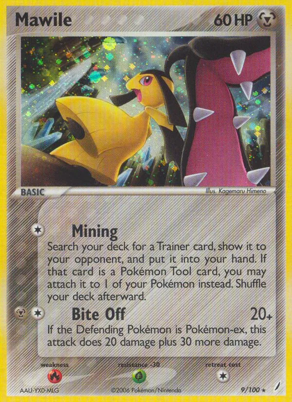 2006 Crystal Guardians Mawile Rare Holo #009/100 Rare Holo card image