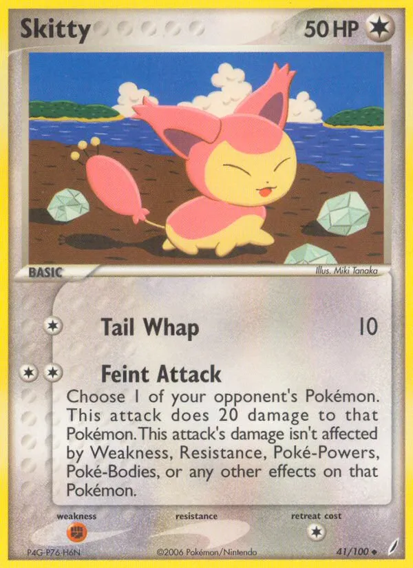 2006 Crystal Guardians Skitty #041/100 Uncommon card image
