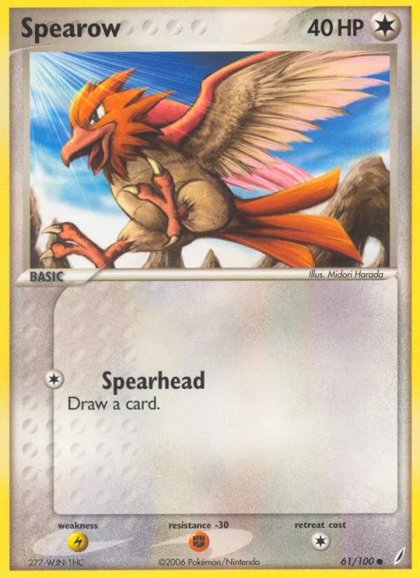 2006 Crystal Guardians Spearow #061/100 Common card image