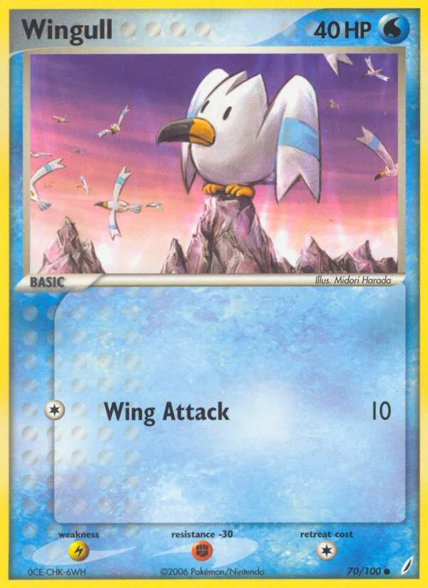 2006 Crystal Guardians Wingull Common #070/100 Common card image