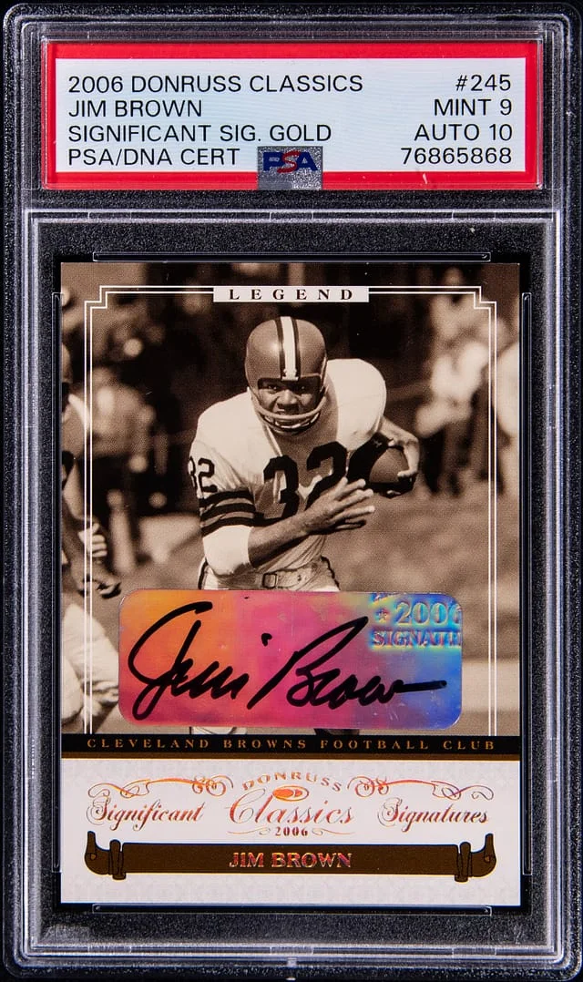 2006 Donruss Jim Brown Classics Significant Signatures Gold #245 card image