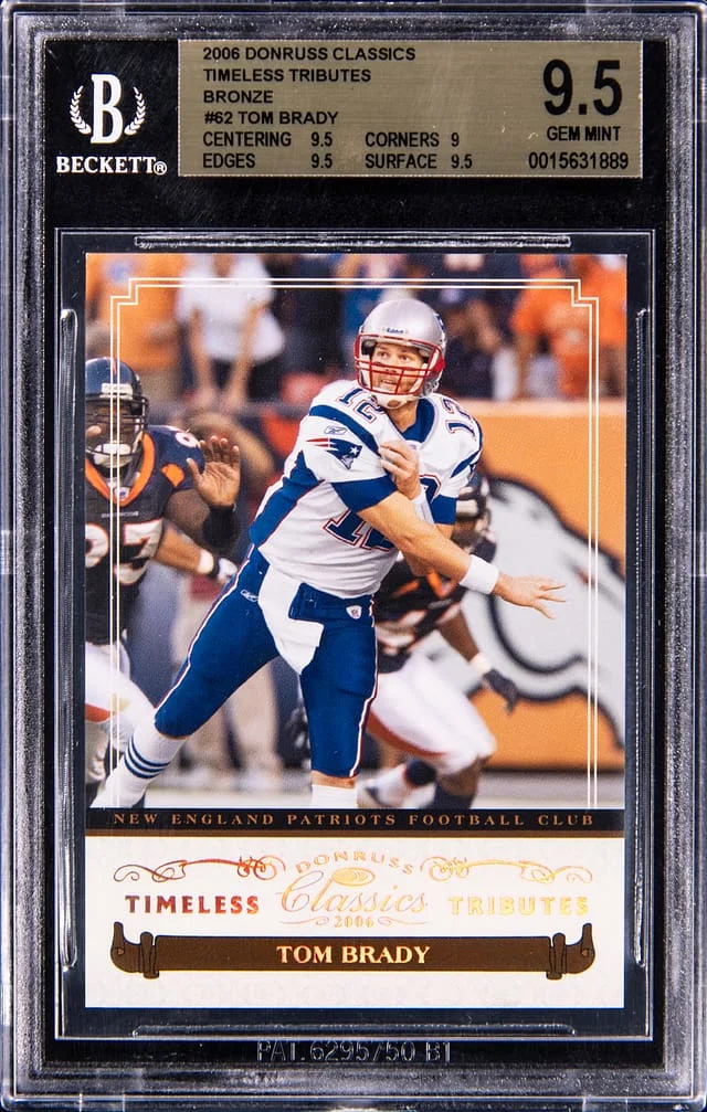 2006 Donruss Tom Brady Classics Timeless Tributes Platinum #62 card image