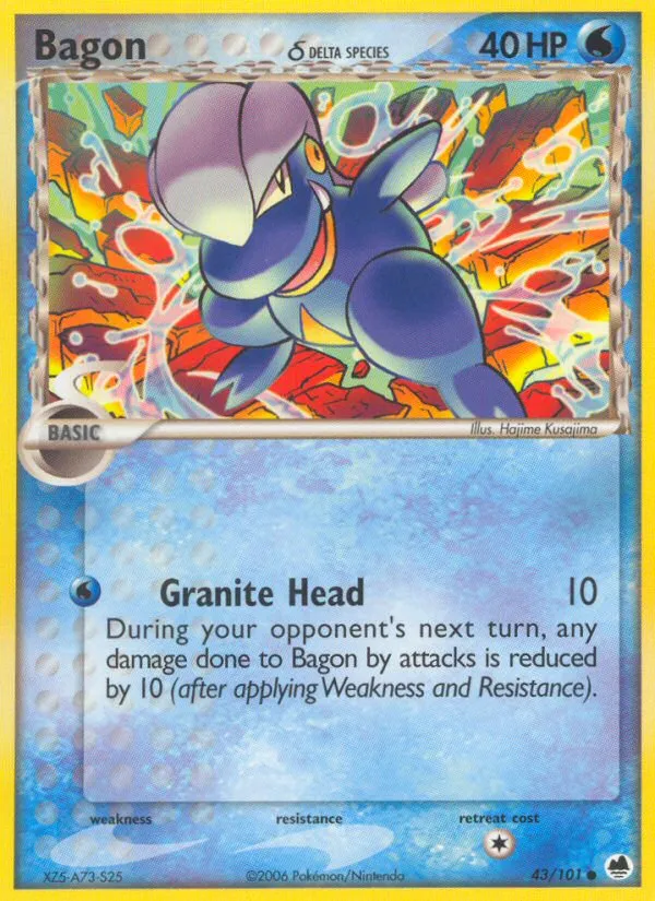 2006 Dragon Frontiers Bagon δ Common #043/101 Common card image